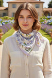 Rhythmical Floral Print Bandana Scarf