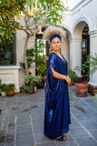 Night Sapphire Sequin Caftan Kaftan Dress
