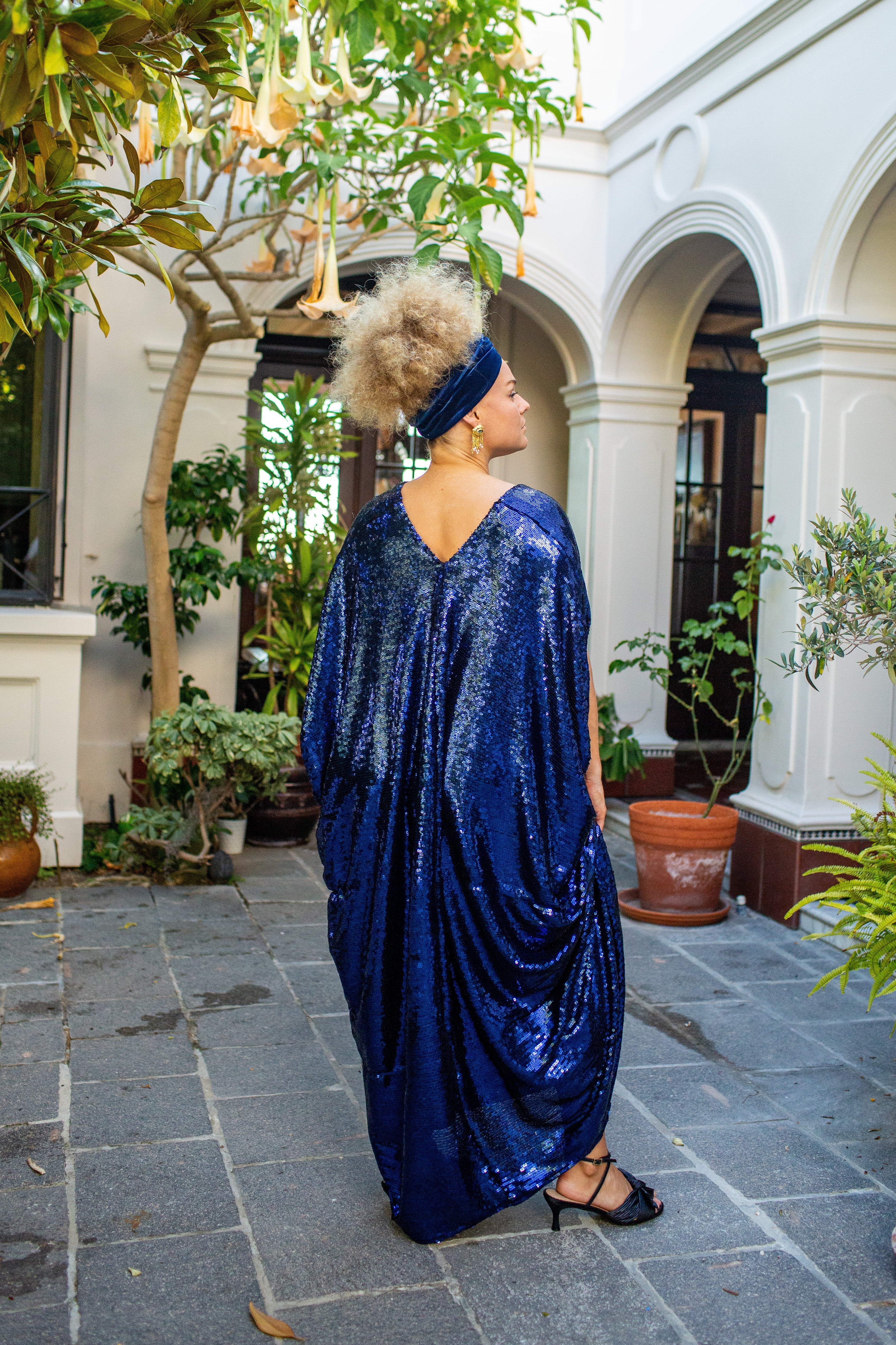 Night Sapphire Sequin Caftan Kaftan Dress – AfterAmour