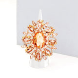 Oval Crystal Cluster Stretch Ring