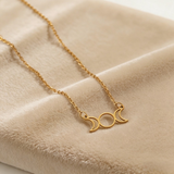 Trendy Hollow Moon & Star Pendant Necklace