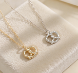 Pretzel Bread Necklace with Love Charm