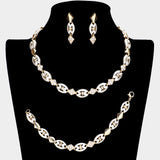 Rhinestone Necklace Jewelry Set