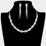 Braided Rhinestone Necklace