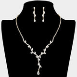 Sprout Detailed Rhinestone Necklace