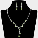 Sprout Detailed Rhinestone Necklace