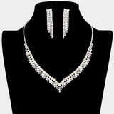 V Shaped Rhinestone Necklace