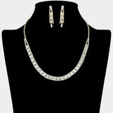 Rhinestone Paved U Shaped Necklace