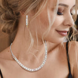 Rhinestone Paved U Shaped Necklace