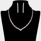 Round Rhinestone Necklace