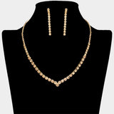 Round Rhinestone Necklace