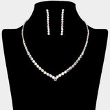 Round Rhinestone Necklace
