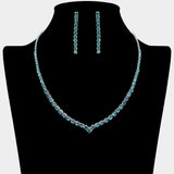 Round Rhinestone Necklace