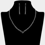 Round Rhinestone Necklace
