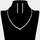 Round Rhinestone Necklace