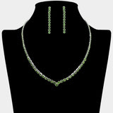 Round Rhinestone Necklace
