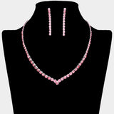 Round Rhinestone Necklace