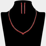 Round Rhinestone Necklace