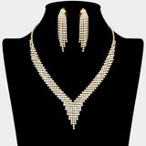 CZ Stone Paved Fringe Necklace