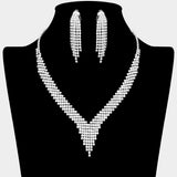 CZ Stone Paved Fringe Necklace