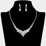 Rhinestone Paved Marquise Necklace