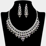 Rhinestone Paved Marquise Shaped Necklace