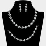 Pearl Rhinestone Jewelry Set