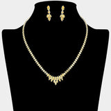 Marquise CZ Stone Cluster Necklace