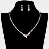 Marquise CZ Stone Cluster Necklace