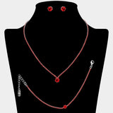 Round CZ Stone Accent Rhinestone Paved Jewelry Set