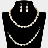 Teardrop Pearl Jewelry Set