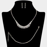 CZ Rhinestone Paved Necklace