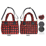 Buffalo Check Puffer Tote Bag