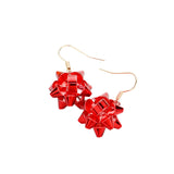 Beautiful Christmas Gift Bow Dangle Earrings