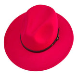 Belt Band Pointed Fedora Hat