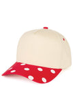 C.C Big Polka Dot Pattern Print Brim Two Tone Trucker Hat