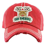 Christmas OH DEER! Rudolph Vintage Baseball Cap
