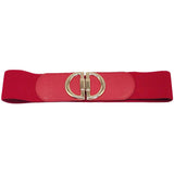 Double Half Open Circle Buckle Stretch Belt
