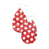Glitter Star Teardrop Earrings