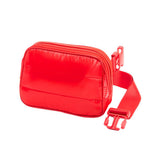 Glossy Puffer Rectangle Sling Bag Fanny Bag Belt Bag