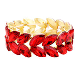 Marquise Glass Crystal Stretch Evening Bracelet