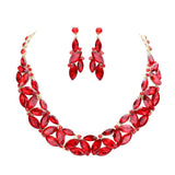 Marquise Stone Cluster Evening Necklace