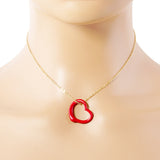 Metal Heart Cut out Pendant Necklace