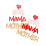 Mom Mama Mother Glittered Resin Heart Message Earrings