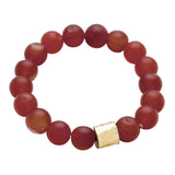 Semi precious stone beaded stretch bracelet