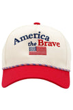 AMERICA THE BRAVE Letter Flag Color Rope Baseball Cap