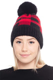 Buffalo Plaid Pom Beanie