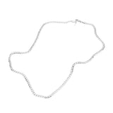 18 INCH, 4mm Stainless Steel Diamond Cut Cuban Chain Necklace