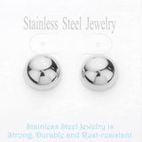 18K Gold Dipped Stainless Steel Metal Dome Stud Earrings