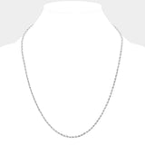 24 INCH, 3mm Stainless Steel Rope Chain Necklace